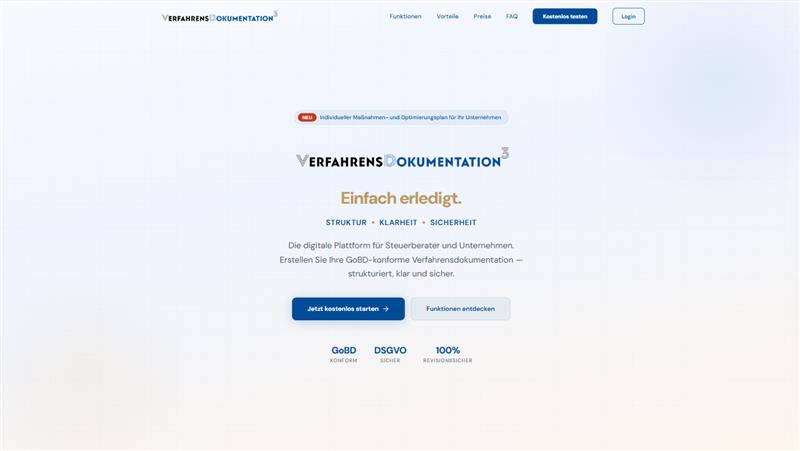 vdhoch3.de, GoBD Verfahrensdokumentation